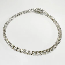 Finecraft Women's 1/4 ct 7" Zircon Tennis Bracelet in 925 Sterling Silver