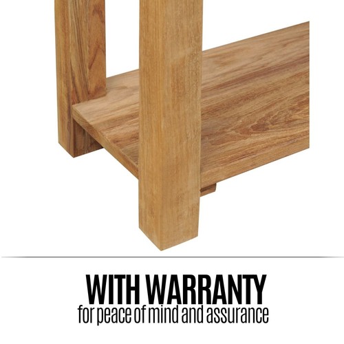 Solid Teak Console Table 120x30x80cm Living Room Furniture Stand Desk vidaXL NEW - Picture 11 of 11