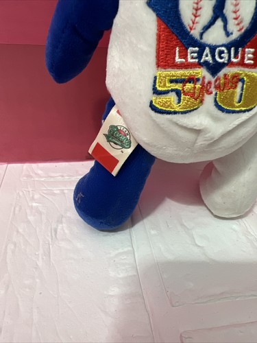 50 Yrs babe Ruth League Baseball Stitch 8" Beanie Babies Bear Authentic Vintage - Picture 6 of 7
