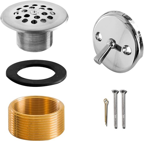 Auslösehebel Badewanne Ablauf Montage Stopfen Kit passend für 1-1/2" 1-5/8" Sieb - Bild 1 von 13