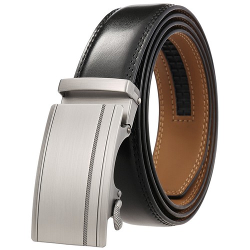 Men's Belt Slide Ratchet Belt for Men with Genuine Leather 1 3/8 Trim to Fit - Picture 11 of 79