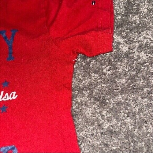 Tommy Hilfiger Graphic Tee Red Short Sleeve T-Shirt NYC USA Size 6 - Picture 3 of 4
