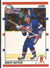 BRENT SUTTER 1990-91 SCORE CARD NM-MT CONDITION