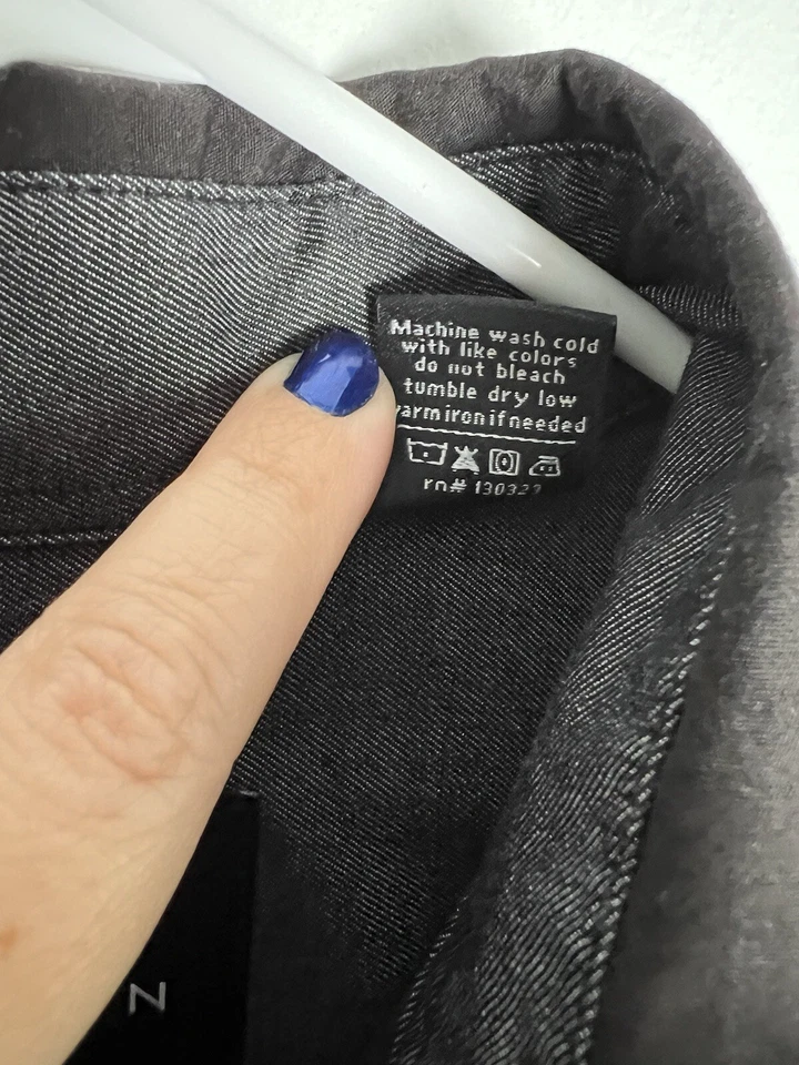 Sean John Button Up Shirt Men’s Size Medium M Black White Color Block Y2K 90s - Image 4 of 4