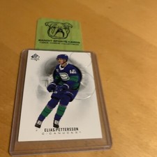 2020-21 SP HOCKEY BLUE PARALLEL CARD #1 ELIAS PETTERSSON VANCOUVER CANUCKS