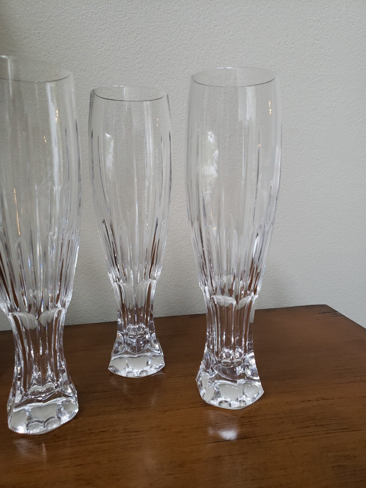 Mikasa ARTIC LIGHTS Pilsner Glasses Cut Lead Crystal Set Of 4 eBay
