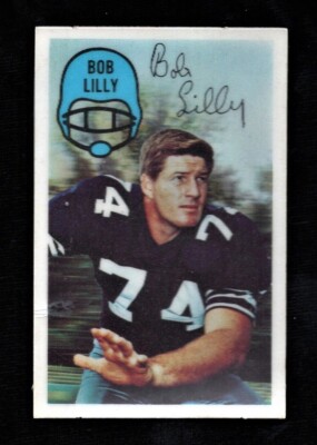 orig./Nice!! 1970 Kellogg's 3-D Football Card  BOB LILLY #54 Dallas Cowboys, TCU
