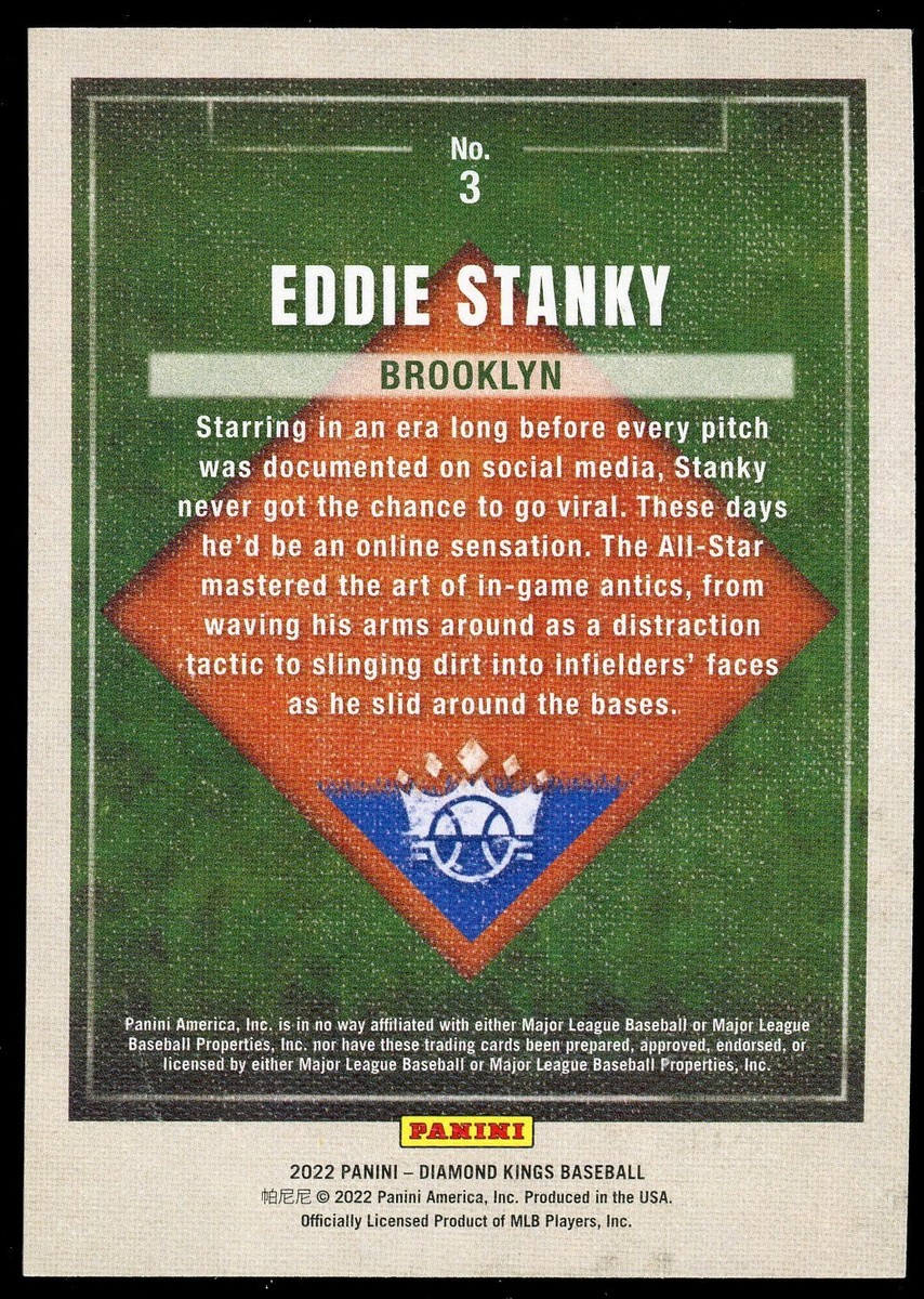 Eddie Stanky 2022 Donruss Diamond Kings #d 1/1 Silver Border