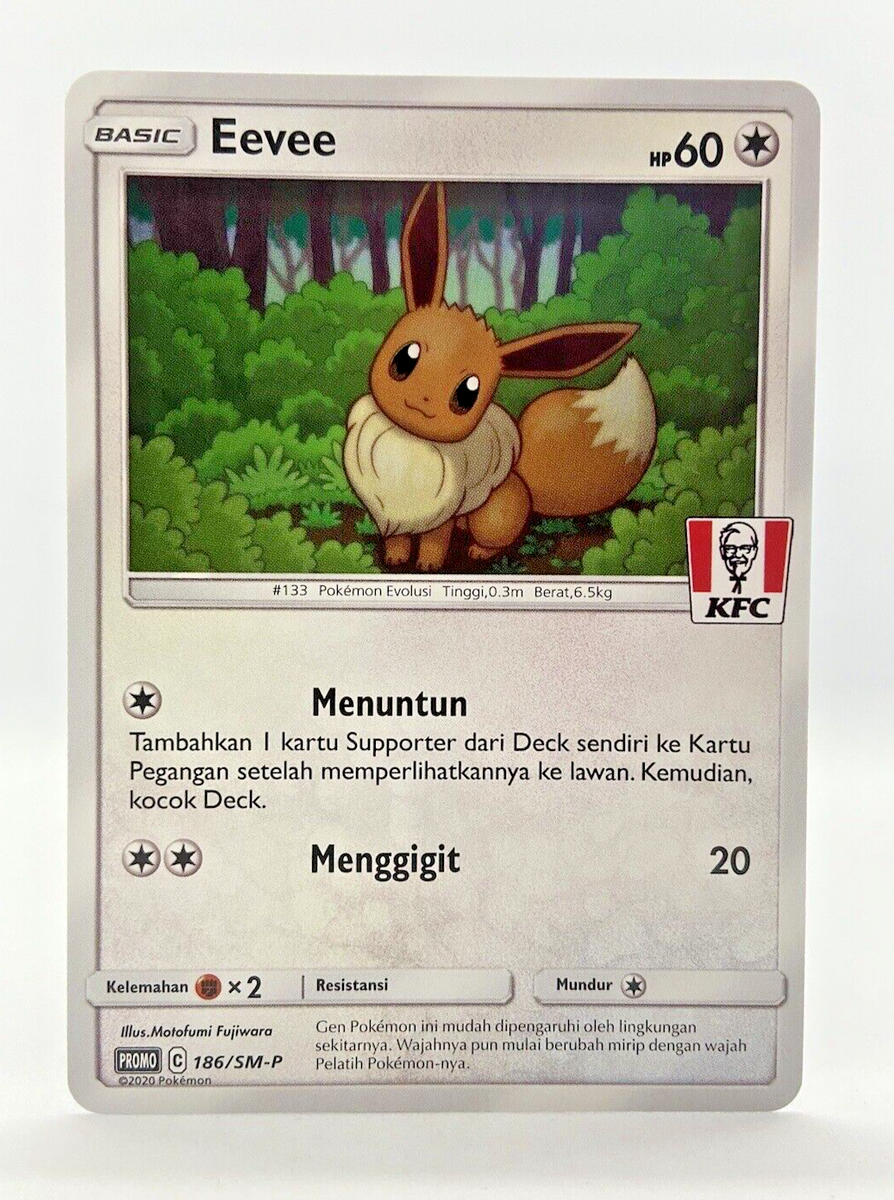 Special Pokemon TCG Indonesian Eevee KFC Promo 186/SM-P Mint | eBay