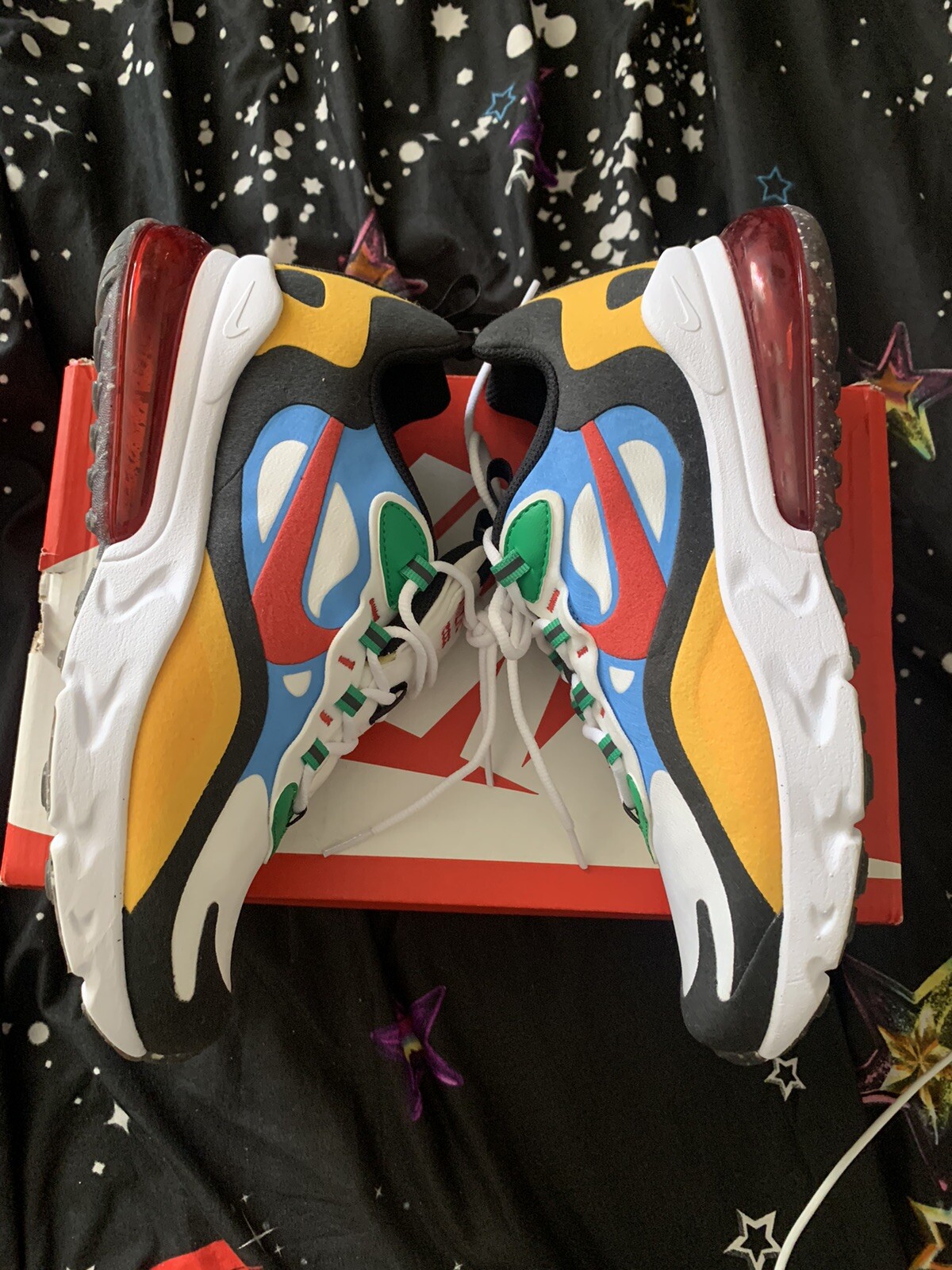 NIKE AIR MAX 270 REACT BG Multicolor Women’s Size 8,5/ Y Size 7/ 25 cm NWBox image 8