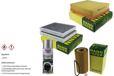 MANN-FILTER Paket + Presto Klima-Reiniger für BMW 5er E39 Touring