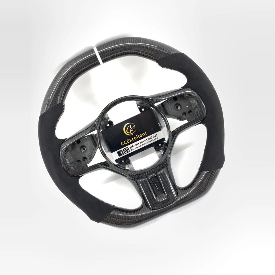 For Mitsubishi Evolution EVO X GSR MR 08-15 real carbon fiber steering wheel - Image 3 of 4