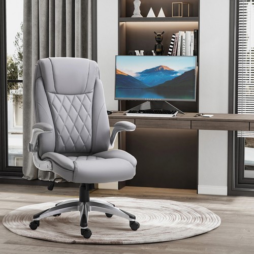 High Back Executive Office Chair Home Swivel PU Leather Ergonomic Chair - Picture 12 of 12