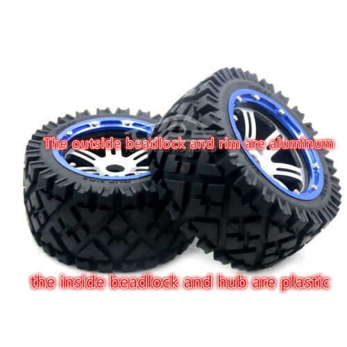 FLMLF RC CAR Rear Wheel TIRE 2PC FOR 1/5 HPI RV KM Baja 5B ss buggy parts - Picture 4 of 4