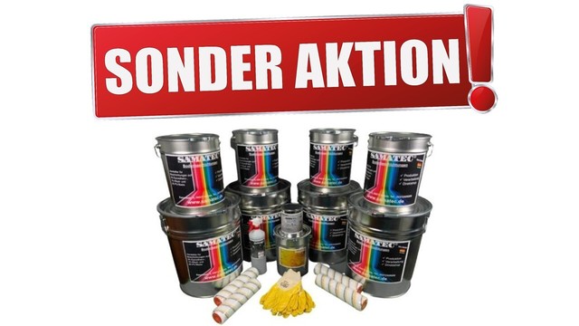 Komplettset Bodenbeschichtung Epoxidharz inkl. Grundierung Werkzeug Reiniger Komplettset Bodenbeschichtung Epoxidharz inkl. Grundierung Werkzeug Reiniger