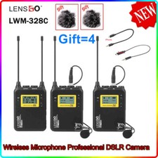 LENSGO LWM-328C Wireless Lavalier Microphone System Camera SLR Lapel Microphone