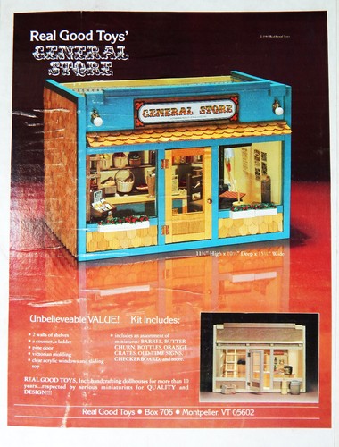 NEW REAL GOOD TOYS GENERAL STORE WOOD KIT SEALED BOX VERMONT 1983 MODEL #706 USA