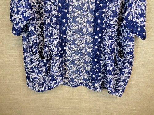 Atmosphere Blue Floral Sheer Kimono Style Jacket Size XS - Picture 3 of 13