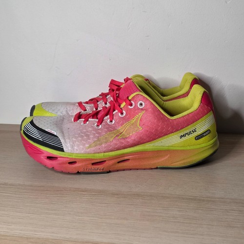 Altra Impulse Shoes Womens US 9.5 EUR 41 Pink Yellow Running Sneakers A2542-3 - Picture 4 of 10