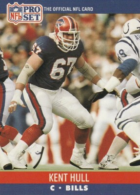 Pro Set 1990 NFL Card Buffalo Bills #438 Kent Hull