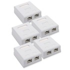 Presa di Rete da Muro Connettore Cat6 A 2x Porta per Cavo Patch Ethernet RJ45