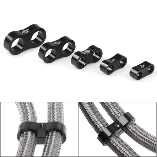 4Pcs AN4 Hose Separator Clamp Fitting Connector Oil Fuel Hose Line 4AN - Picture 6 of 12