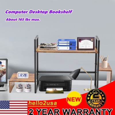 Countertop Computer Rack Desk Storage Organizer Desktop Bookshelf  Display Shelf