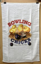 w Master Bowling Towel BOWLING CHICKS 11" X 18" Poly Bag