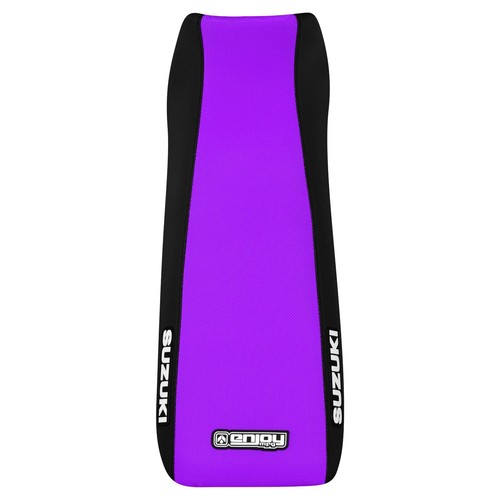 1992-1995 Suzuki DR 650 S Gripper Seat Cover BLACK/PURPLE standard LOGO #444 - Picture 3 of 4