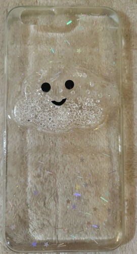Iphone 6 Case - Cloud with Glitter - Lightly Used , Clean 