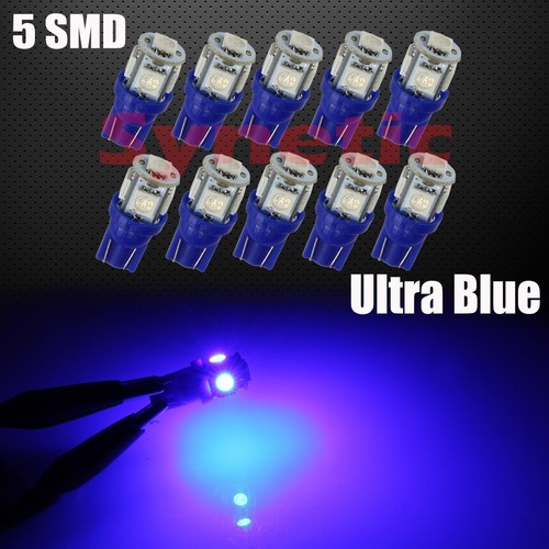 10x T10 168 922 W5WB 917, 5050 SMD Chip 5-LED Blue Interior Dome Map Light Bulbs - Bild 1 von 2