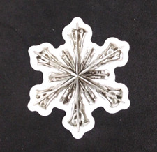Silver/Gray Unique Winter Christmas Snowflake Sticker 2" Q 