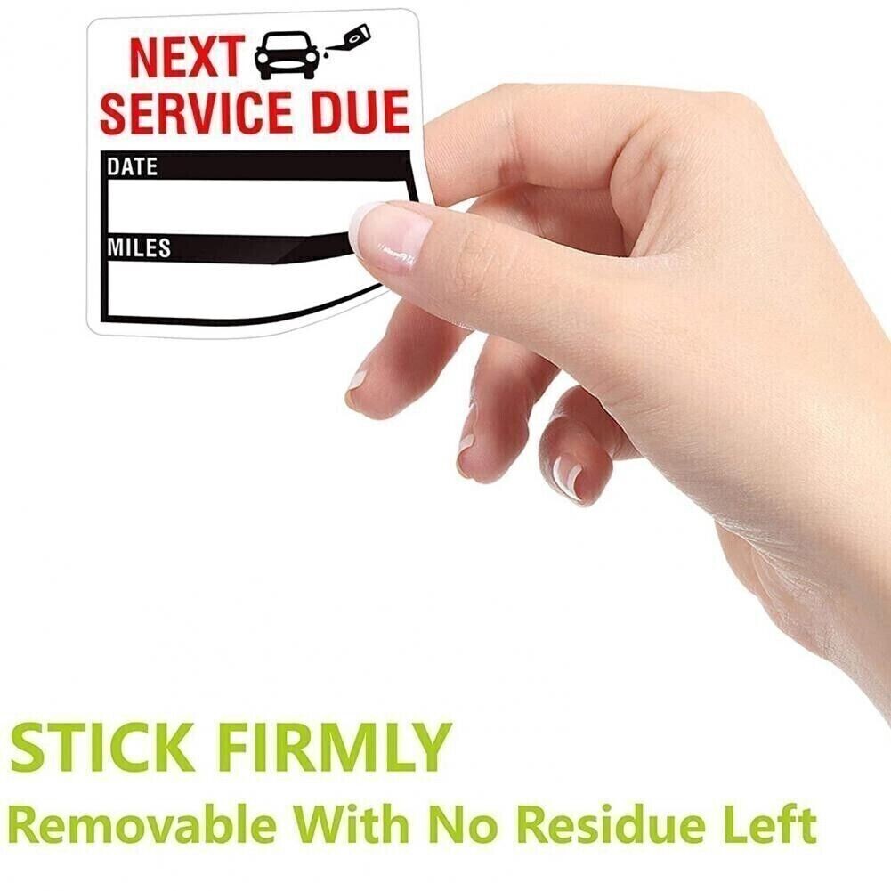 150 Oil Change Service Reminder Stickers Window Lite Sticker Pack 2"x2" US