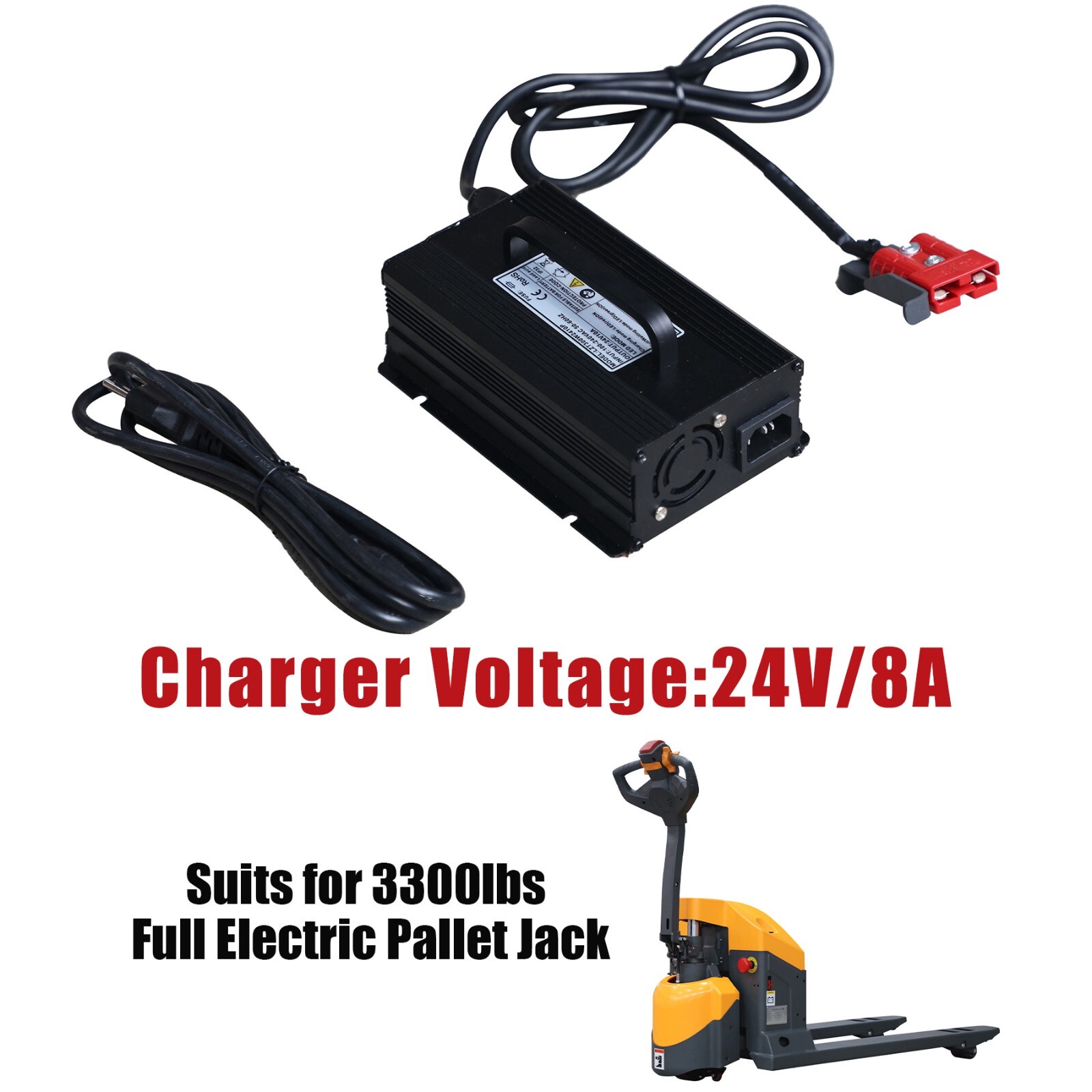 APOLLOLIFT 24V/8A Battery Charger Suits for Full Electric Pallet Jack CBD15WE-19