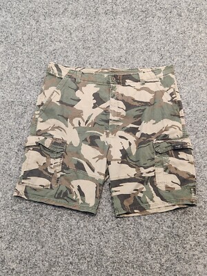 WRANGLER Cargo Shorts Men Size 42 Camo Camouflage Green