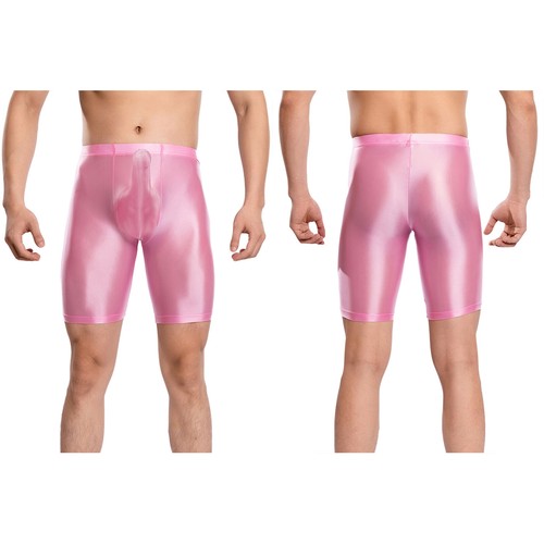 Mens Ice Silky Stretchy Glossy Boxer Shorts Panties Bulge Underwear Swimming - Picture 15 of 78