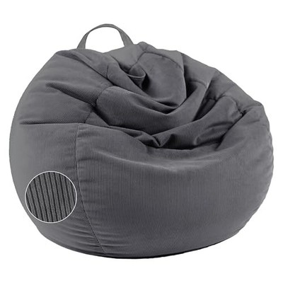  Stuffed Animal Storage Bean Bag Chair Cover S For Kids Dark Grey(cover Only)