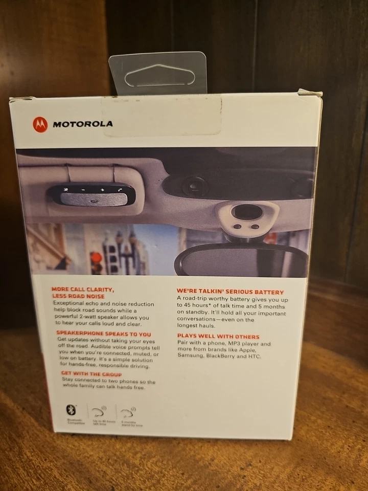 Motorola Mobile Sonic Rider Hands-Free Calls & Music Bluetooth Wireless - NIB - Image 2 of 4