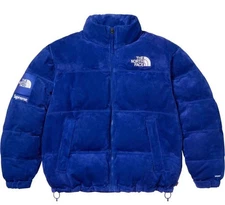The Super Em North NF's Men’s Genuine Suede Puffer Jacket Replica All Sizes Blue