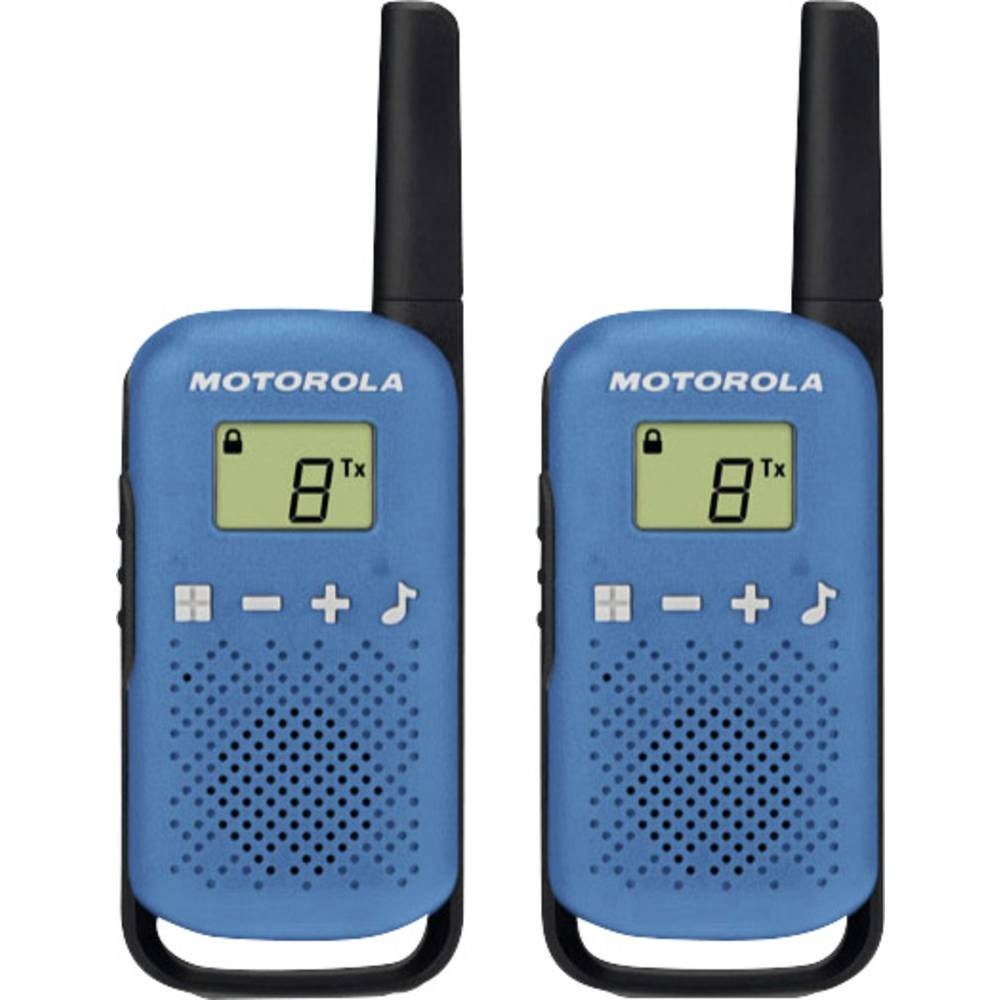 Motorola Talkabout T42 Bleu - Coffret 2 Radios Portables Idéal Cadeau Enfant et Loisirs