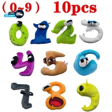 10Pcs 0-9 Number Lore Plush Toy Character Doll Kawaii Stuffed