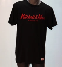 Mitchell & Ness Own Brand Men's Tailored T-Shirt Red Pop Interlocked Black