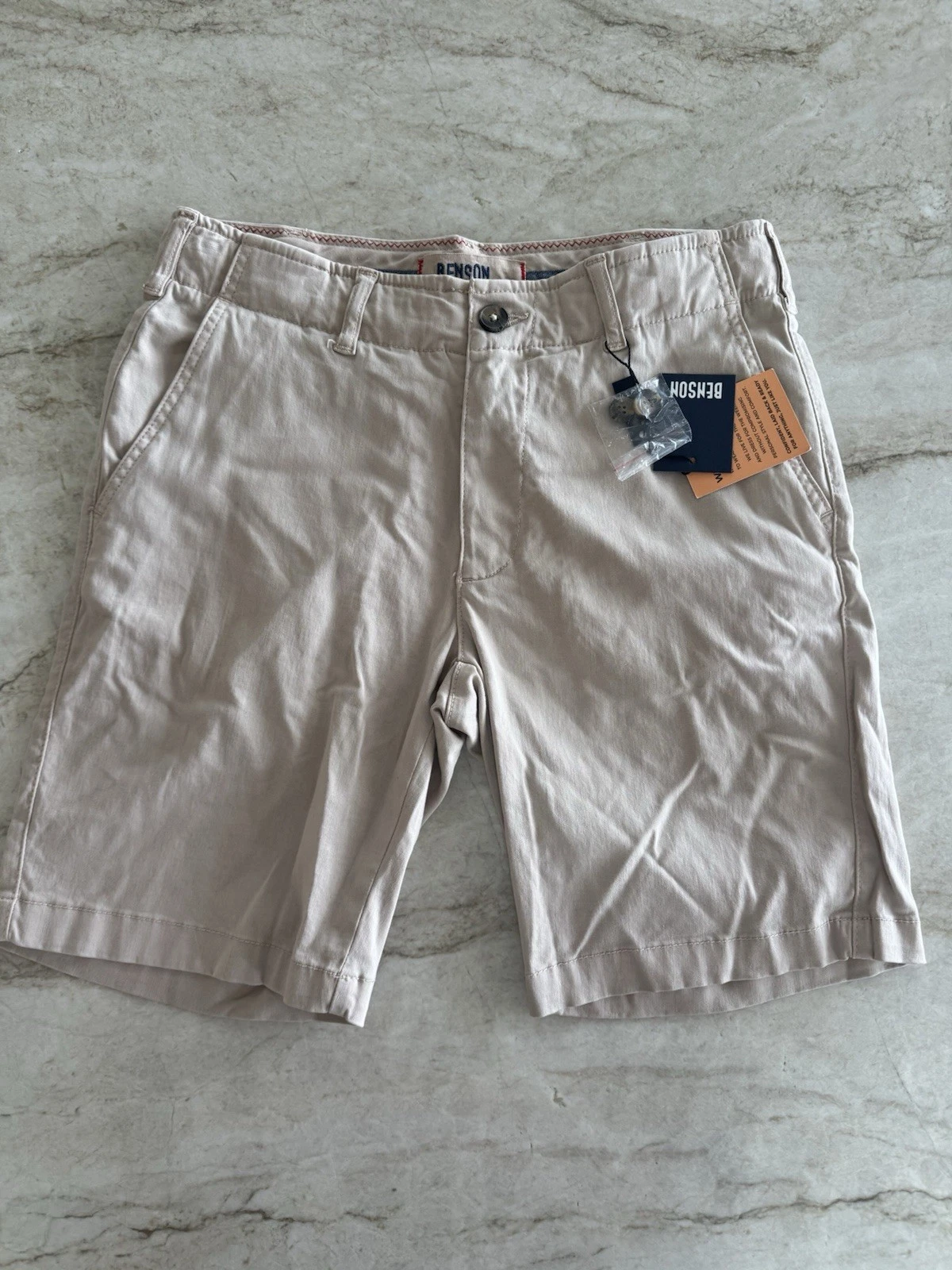 Benson Beige Chino Shorts Size 29 BNWT