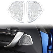 2tlg Silber Edelstahl T�r Lautsprecherabdeckung passend f�r BMW 1er F21 2er F22