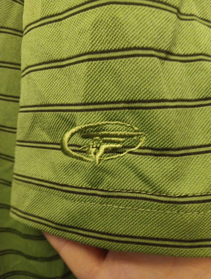 Мужские гольф-поло Top Flite размер XL в зеленую полоску. - Изображение 3 из 4