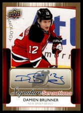 2014-15 Upper Deck Signature Sensations Damien Brunner Auto New Jersey Devils