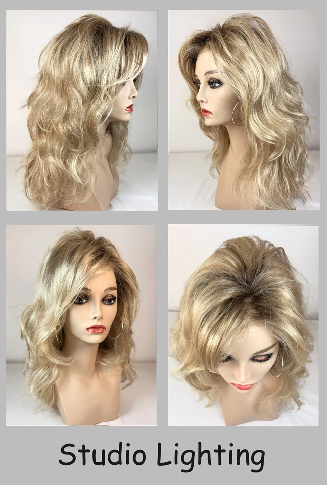 Peluca Henry Margu Harper enraizada rubia 26GR encaje frontal olas playeras longitud media Foto 3 de 4