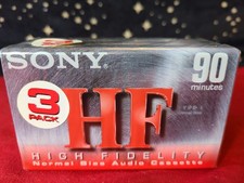 Sony HF 3 Pack 90 Minute High Fidelity Normal Bias Audio Cassette New Sealed Pk
