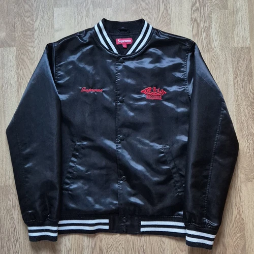 Supreme x Rap A Lot Records Satin Club Veste Medium Noir SS17