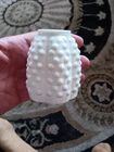 Vintage Fairy Light Lamp White Milk Glass Hobnail Top Only 3"